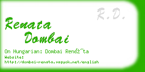 renata dombai business card